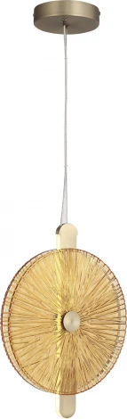 Подвесной светильник ST Luce Wasi SL6141.313.01 бронза/янтарь LED 1*11W 4000K (220V, на тросе, круглые)