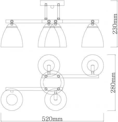 Потолочная люстра De City Тетро 673017304