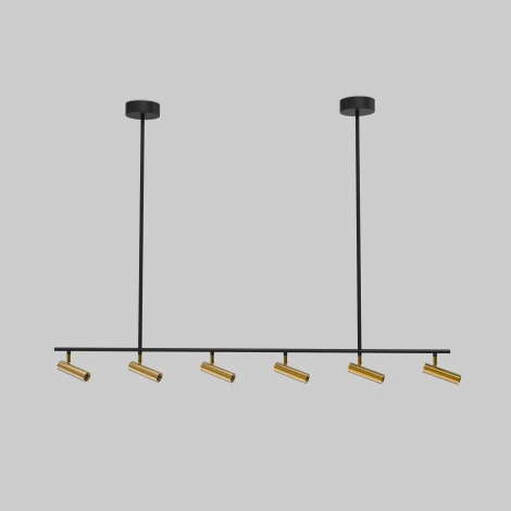 Спот на штанге Eurosvet Barre 20252/6 LED черный/латунь (220V, пульт управления)