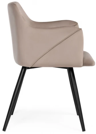 Стул Woodville на металлокаркасе Эджелл латте / черный 551067