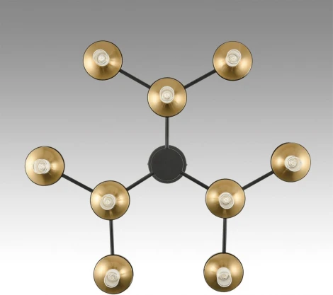 Потолочная люстра на штанге Lumion Tamaresa 8112/18 черный/бронза/прозрачный, металл/стекло G9 18*30W 220V