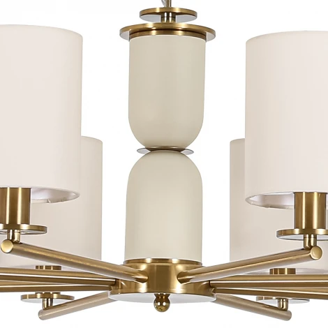 Подвесная люстра Lumion Eclate 8412/8 латунь/белый, металл/текстиль Е14 8*40W 220V