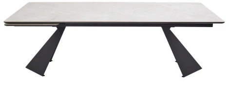 Стол ОРИГАМИ 240 цвет АЙВОРИ (AURA IVORY), керамика / Черный каркас M-City 64721