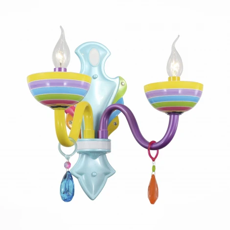 Бра ST Luce Ornato SL672.781.02 (для детской, 220V, подвески, подсвечник, свеча, узор в полоску)