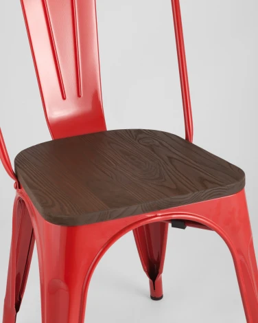 Стул Stool Group TOLIX WOOD красный глянцевый УТ000001188