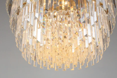Подвесная люстра каскадная Aployt Mariz APL.813.13.15 (220V, хрусталь, на цепи)