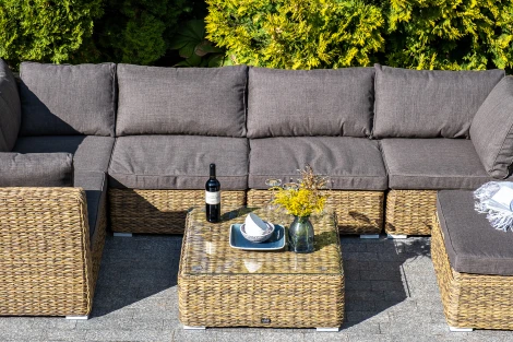 Журнальный столик плетеный (гиацинт), цвет соломенный 4SIS Лунго YH-S4019G-TW