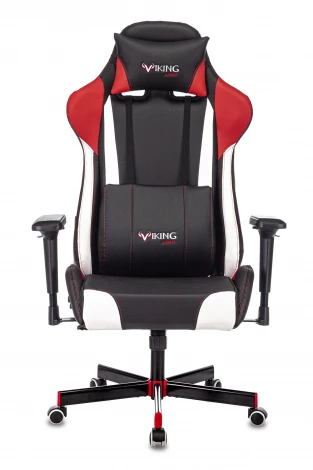 Кресло игровое Zombie VIKING TANK черный/красный/белый эко.кожа с подголов. крестовина металл