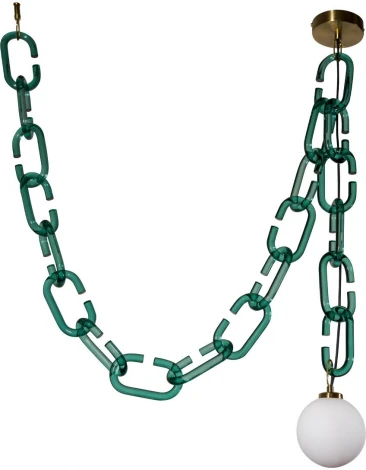 Подвесной светильник Loft It Chain 10128C Green (220V, на цепи, шар)