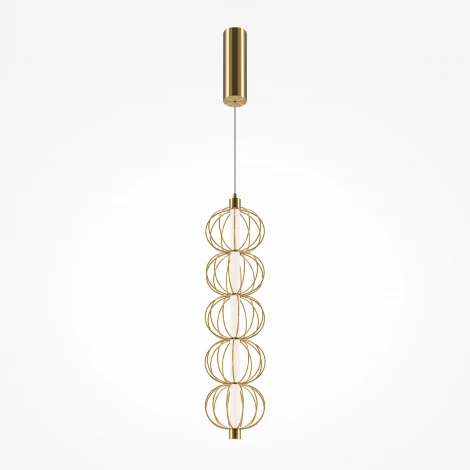 Подвесной светильник Maytoni Golden Cage MOD216PL-L10G3K (LED, 220V, на проводе, шарики)