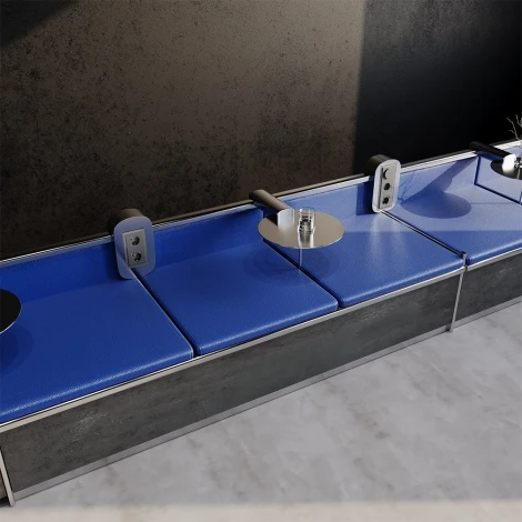 Рамка на 3 поста (титан, стекло) Voltum S70 VLS110306