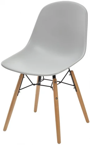 Обеденный стул M-City BONNIE 292-DPP светло-серый с деревянными ножками