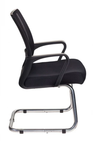 Кресло Бюрократ MC-209 черный TW-01 TW-11 сетка/ткань полозья металл хром