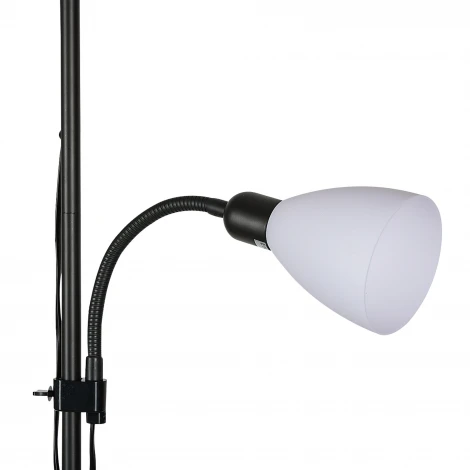 Торшер под лампу Е27 и Е14, 2х60W. Черный/Белый Uniel UML-T520 E27+E14 BLACK/WHITE