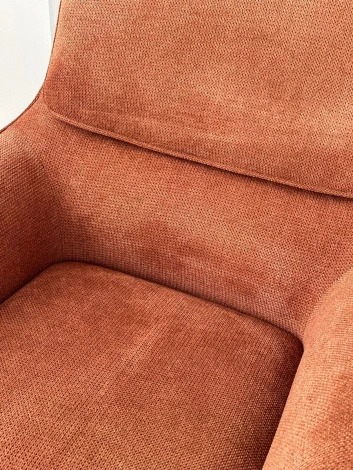 Кресло M-City MAGDA Cato-08 коричневый, ткань / черный каркас