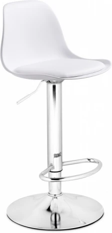Барный стул Woodville Soft white / chrome
