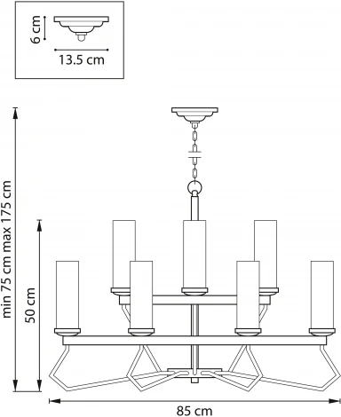 Подвесная люстра ярусная Flume 723125 (220V, на цепи)