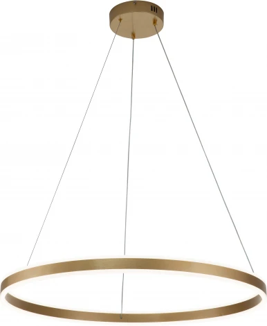 Подвесной светильник Galass V000017L (14001/1P Gold) (LED, 220V, пульт управления, на тросе, кольцо)