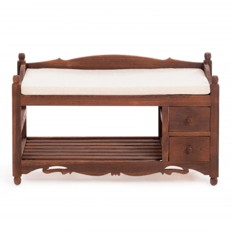 Обувница с 2-я ящиками Secret De Maison AZUR ( mod.TT-BH004) Орех (Walnut) (павловния)