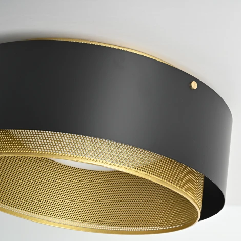 Потолочный светильник круглый Casing C 38 Черный Imperiumloft Casing-C01 (189556-26) (LED, 220V, пульт управления, круглые)