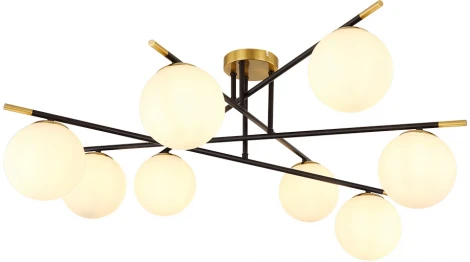 Потолочная люстра на штанге Arte Lamp Alcor A2224PL-8BK