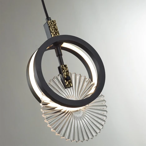 Подвесной светильник Odeon Light Mercury 5421/17L черный/золото/металл/стекло LED 17W 3000K (220V, на проводе)