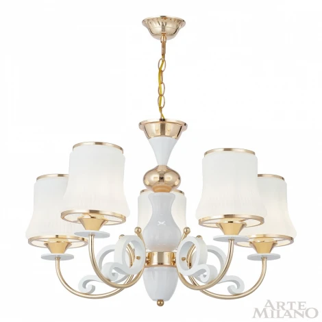 Подвесная люстра Arte Milano Florentia-1097 301097/5 Wh/Gd (220V, на цепи)