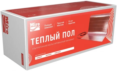 Фольгированный нагревательный мат Miro 1 м2 - 150 Вт