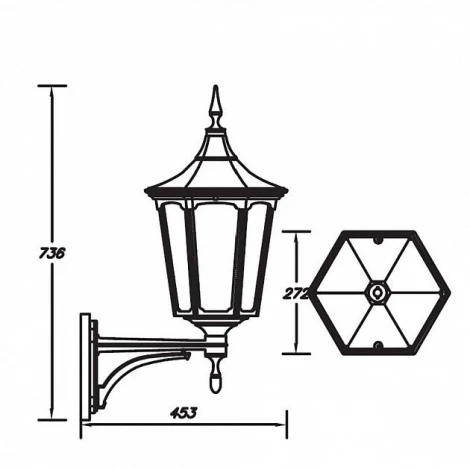 Настенный фонарь уличный Oasis Light 79701L Bl (220V, IP44)