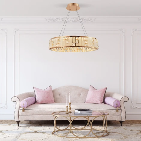 Подвесная люстра хрустальная светодиодная Bogate's Cliff 90373/1 (220V, на тросе)