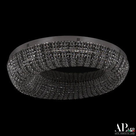 Потолочная люстра светодиодная APL LED Sicilia SH610.2.80.R.Ni.4000.Clear.731 (220V, хрусталь, круглые)