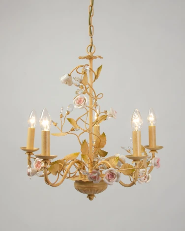 Подвесная люстра Abrasax SD0925/8 (220V, на цепи, свеча, цветы, розы)
