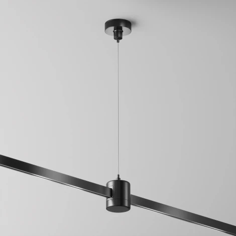 Подвес тросовый Hang с прямым коннектором питания Flarity черный Maytoni Accessories for tracks Flarity TRA157SW-IPC1-B (24V)