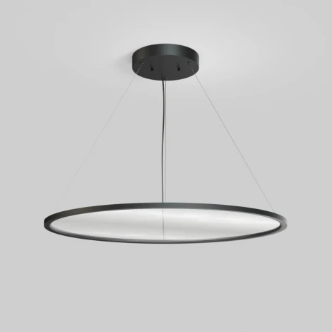 Подвесной светильник горизонтальный 80 Вт, LED 2700-6000K, IP20, пульт Д/У черный, алюминий, акрил Denkirs Veil DK6621-BK