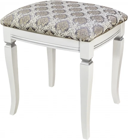 Банкетка Васко В 106Н белый/серебро, Маркус серебро от фабрики Mebelik