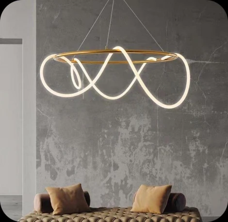 Подвесной светильник с гибким неоном Alfa Light F0324-05 (LED, 220V, на тросе)