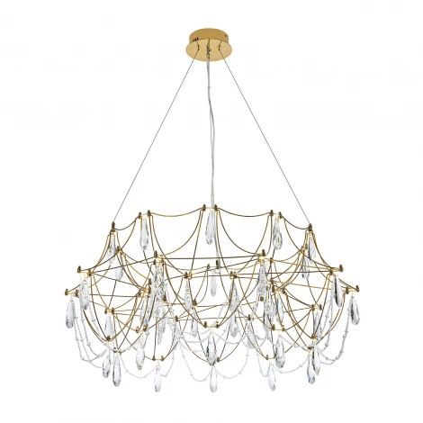 Подвесная люстра светодиодная хрустальная с пультом с регулировкой цветовой температуры Modelux MODELUX ML.5603.800P BS