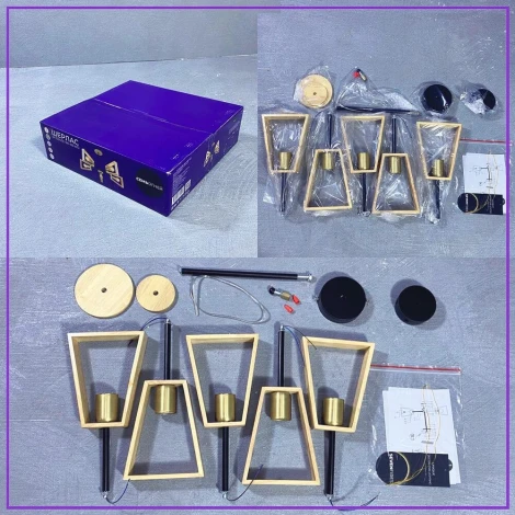 Потолочная люстра на штанге Seven Fires Sherlas SF3334/5C-BK-AB-WD