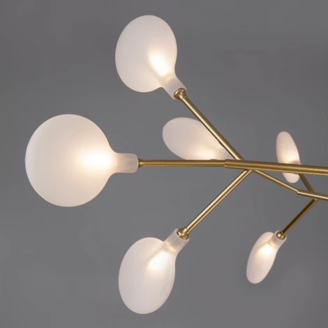 Подвесная люстра Wi-Fi Bogate's Foglia 342 Smart (220V, управление смартфоном, голосовое управление, умный дом - Minimir Home, Алиса, Маруся, Салют, на тросе, лепестки)