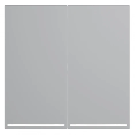 Клавиши для выключателя/переключателя двухклавишного с подсветкой (серый) Voltum S70 VLS000416