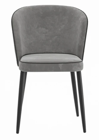 Стул DikLine 347 микровелюр E 31 серый, ножки черные