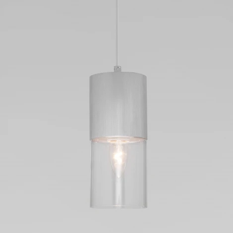 Подвесной светильник Eurosvet Hosk в стиле лофт 50233/1 серебро (220V, на проводе)