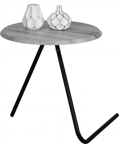 Стол журнальный Дуэт 7 орех гикори grey/черный Mebelik арт.009151