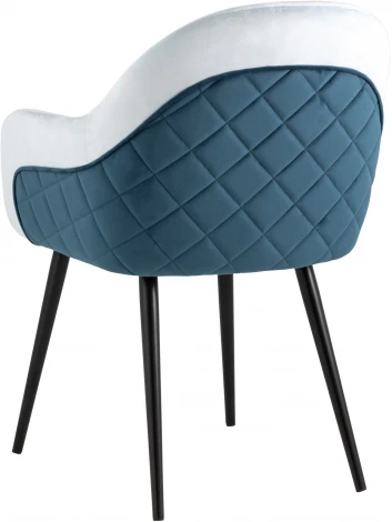 Стул Stool Group Новел велюр светло-голубой с синей спинкой УТ000035945