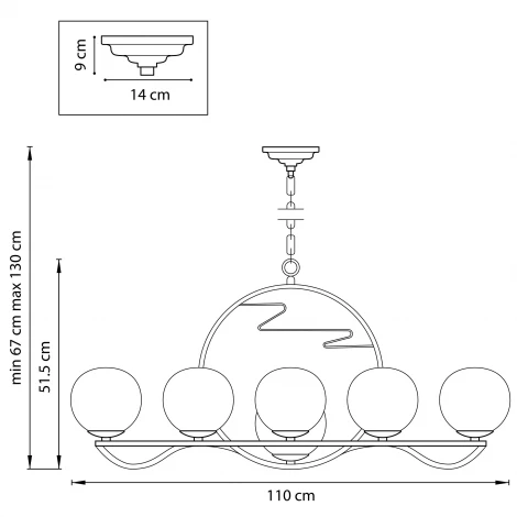 Подвесная люстра Lightstar Enna 762117 (220V, на цепи, шарики, кольцо)