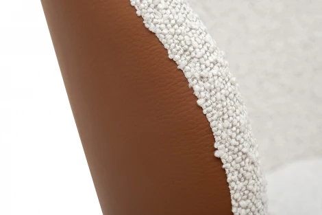 160KD-80070 Стул обеденный, экокожа кремовый/терракота 63*54*83см Garda Decor