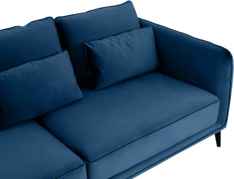 Диван Amsterdam трехместный ОГОГО (арт.342354), (Ткань/Синий)