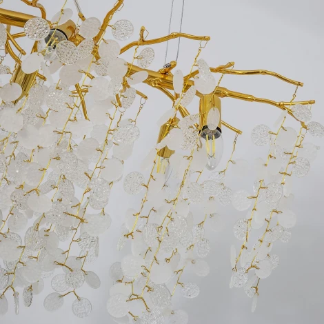 Подвесная люстра Favourite Parra 4161-6P (220V, хрусталь, на тросе, лепестки, ветки)