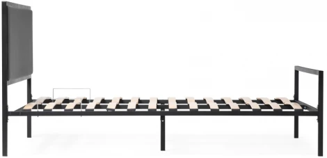 Двуспальная кровать Woodville Эгерт 160х200 черный / antracite 552923