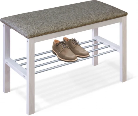 Банкетка Альберо SHT-B2 беленый/кедровый/алюм.метал Sheffilton 7097127201